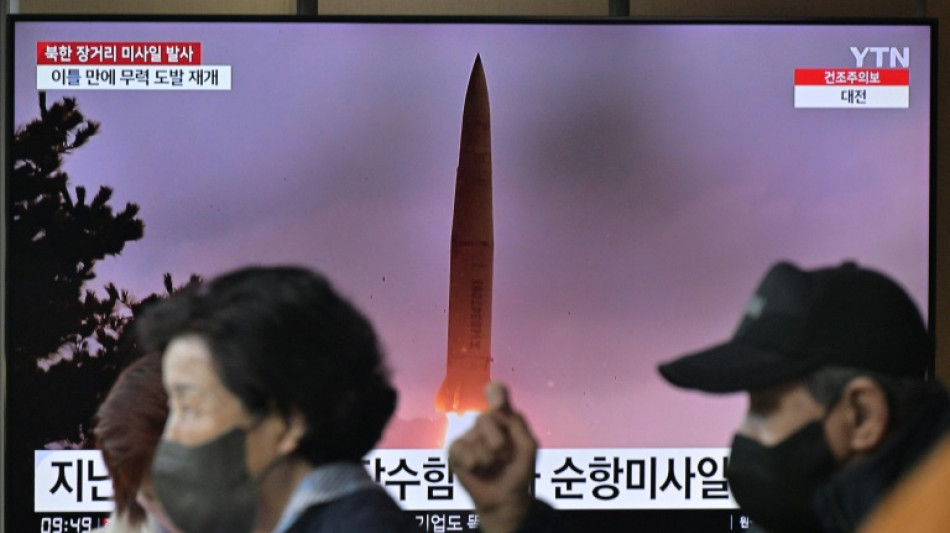 N. Korea fires 'long-range' missile as S. Korea president heads to Japan