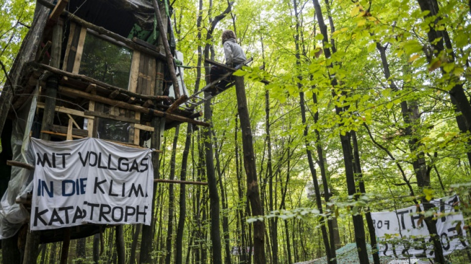 Polizei startet Räumung von besetztem Wald in Laußnitzer Heide in Sachsen