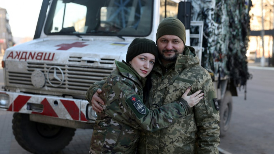 'Together for now': Ukrainian families serving on the front