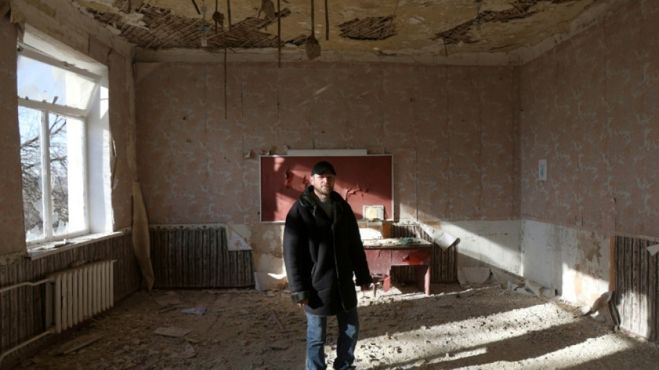 Teacher's home becomes school in destroyed Ukraine village