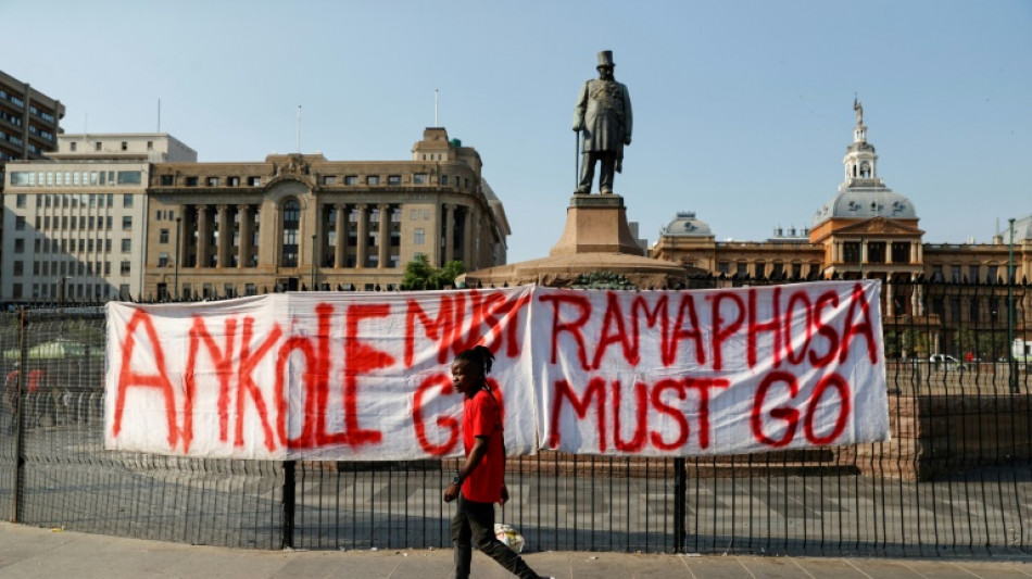 South African protesters march to demand Ramaphosa steps down