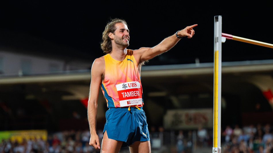 Atletica:Bellinzona;Tamberi vince ancora, Jacobs quarto in 10.12