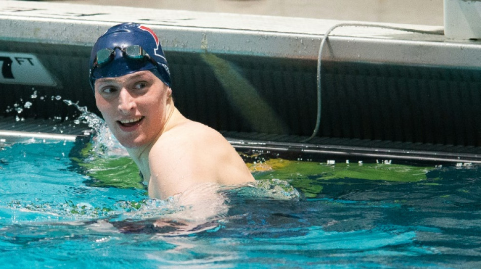 Transgender swimmer finishes last in final college race