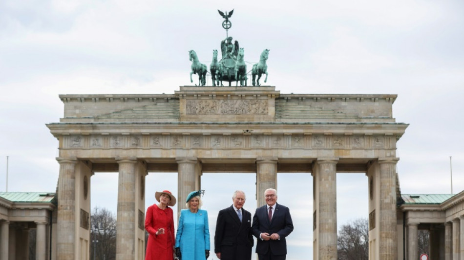 Pomp and paper crowns as Germany welcomes Charles III