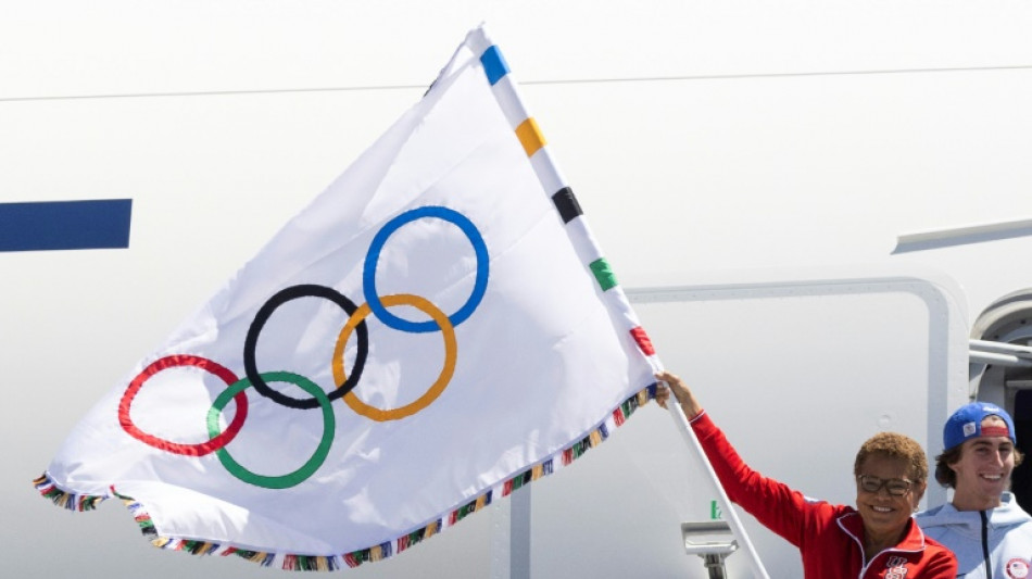 Olympic flag arrival kicks off 2028 'pressure' for Los Angeles