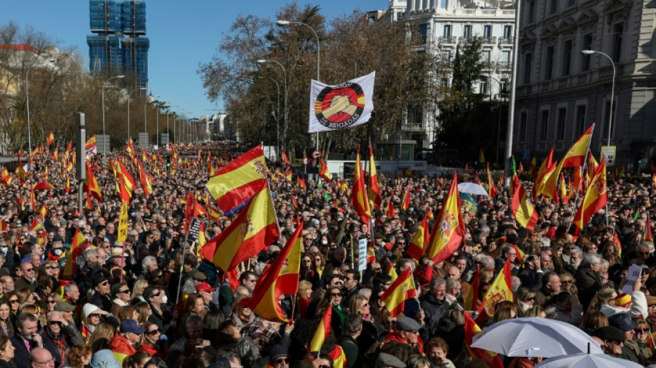 La droite espagnole mobilise des dizaines de milliers de manifestants à Madrid