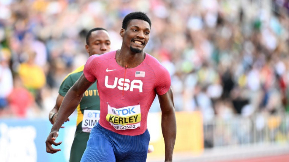 Kerley wins world 100m gold in US cleansweep