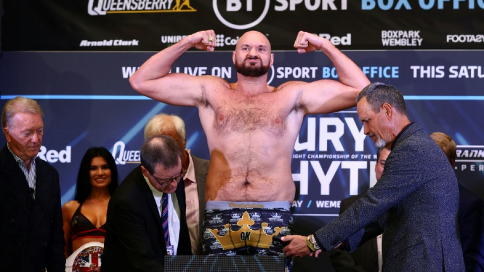 Fury heavier than Whyte ahead of heavyweight title showdown