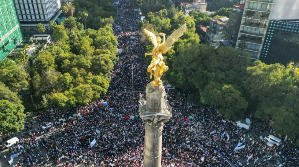 Mexican president masses supporters to show political 'muscle'