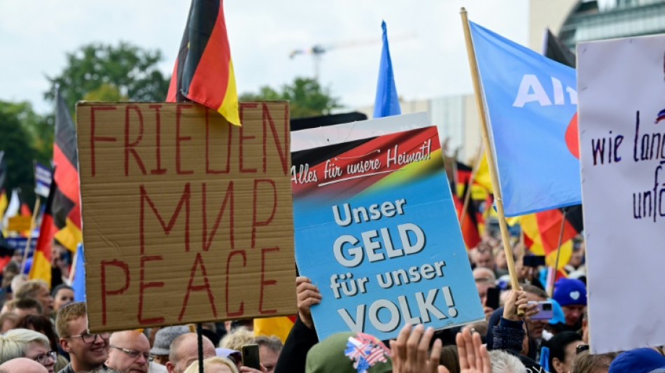 Manifestation d'extrême droite à Berlin contre l'inflation et le gouvernement Scholz