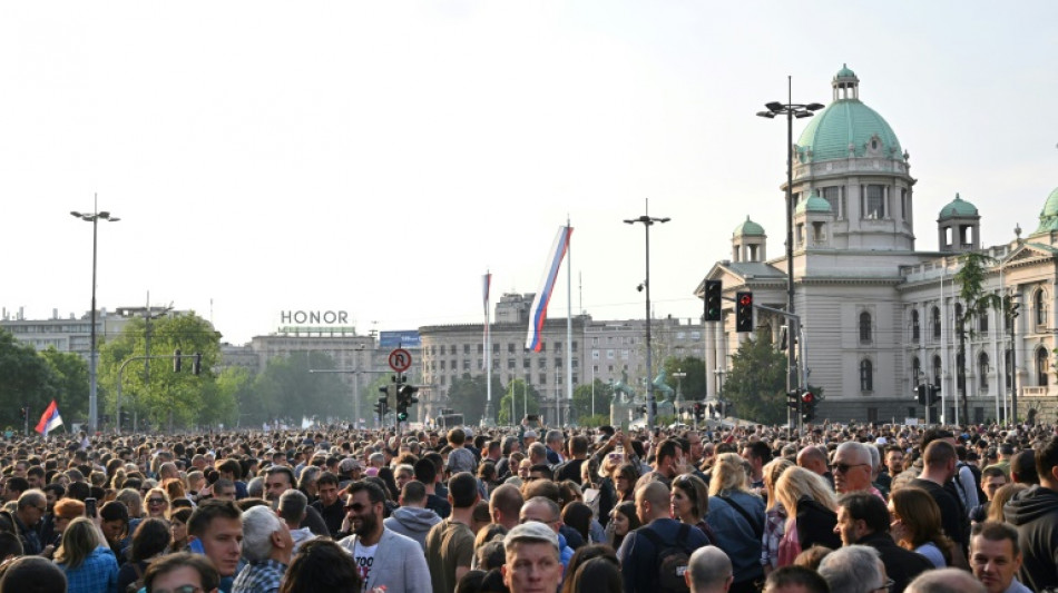 Tens of thousands protest growing wave of violence in Serbia