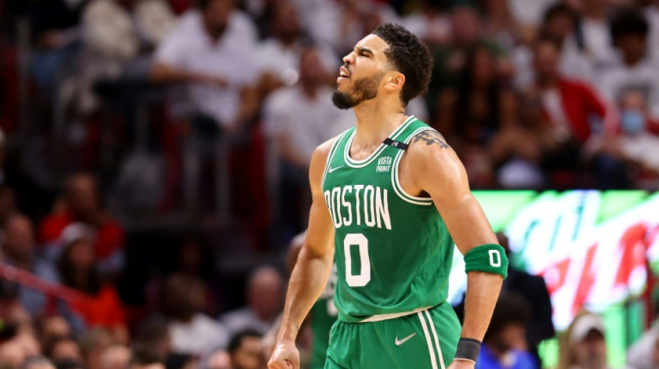 Tatum scorches Heat as Celtics square series