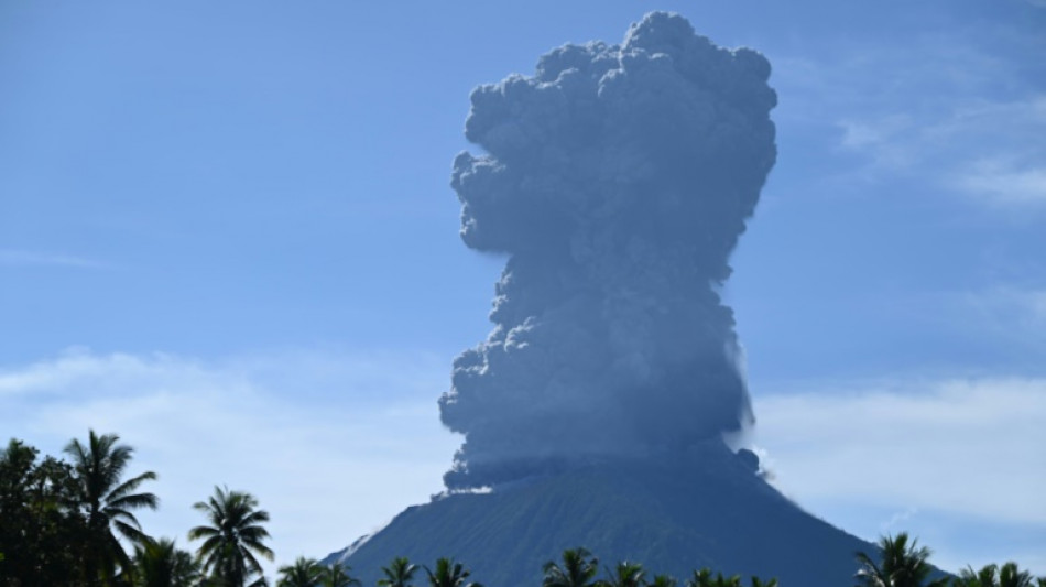 Indonesia's Mount Ibu erupts again, spews huge ash tower