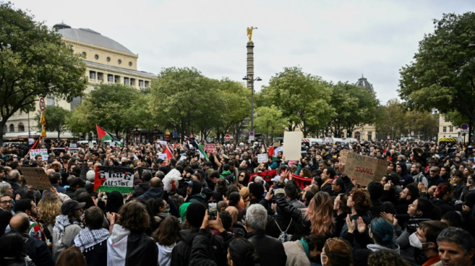 A Paris, des milliers de participants à un rassemblement pro-palestinien interdit