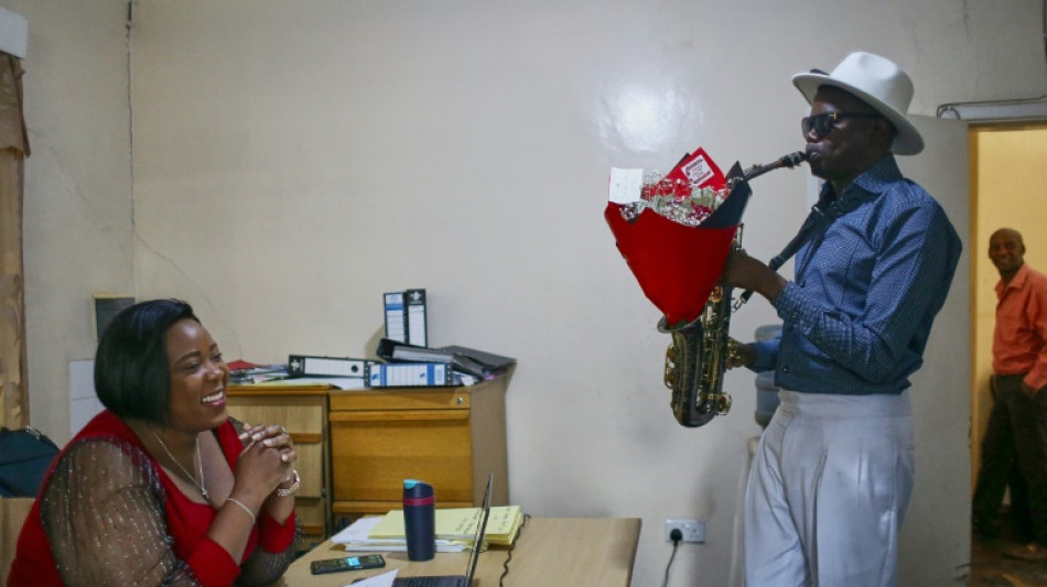 Sax appeal: Zimbabwe sweethearts send surprise serenades