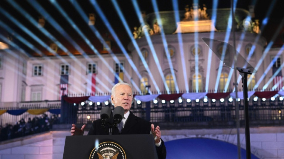 Biden vows Russia will never win Ukraine, as Putin fights on