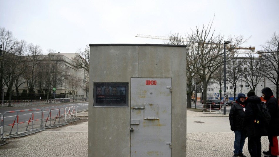 Replica of Navalny's cell set up across Russian embassy in Berlin