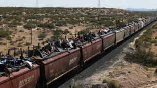 Plus d'un millier de migrants arrivent juchés sur un train à la frontière mexico-américaine