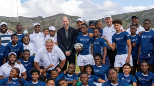 Prince William plays rugby on S.Africa climate prize visit