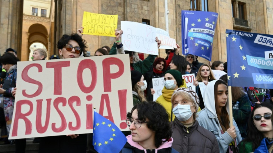 Georgians protest 'foreign agent' bill after violent clashes