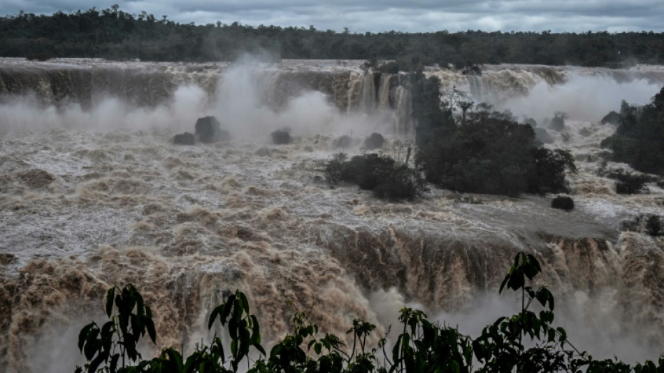 Severe storms swell Iguazu falls to 10 times normal flow