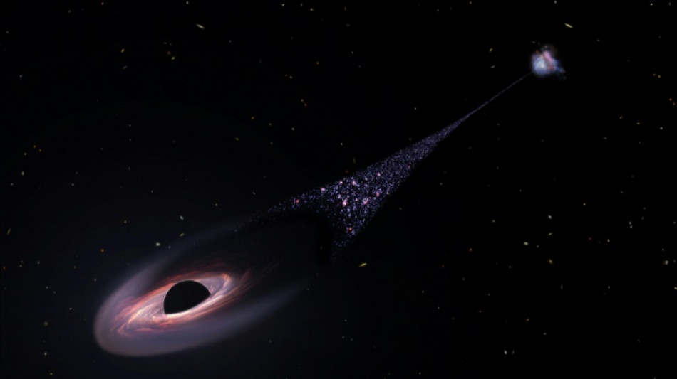 Runaway black hole creating trail of new stars: scientists