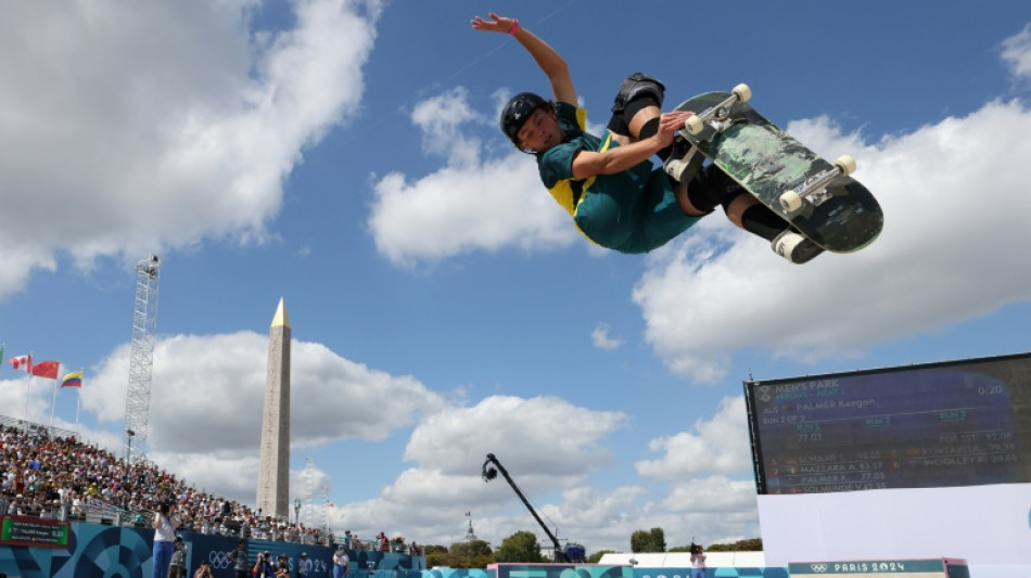 Australia's Palmer retains Olympic park skateboard title